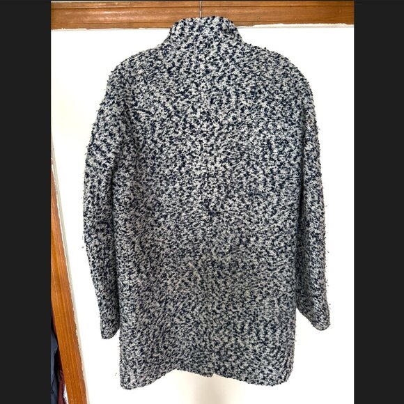 J. Crew Lodge Coat In Speckled Navy Blue Boucle - Picture 3 of 7